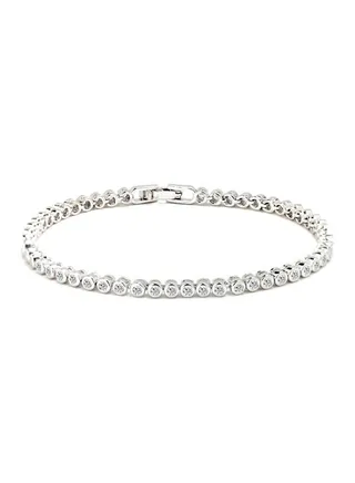 18Karat White Gold Plated Crystal Studded Bracelet 
