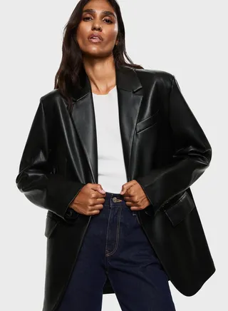 Tailored Pu Blazer 