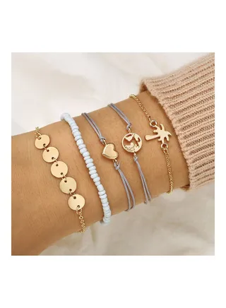 5-Piece Rope Fashion Bracelets 