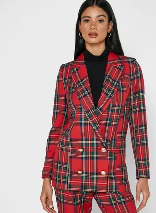 Checked Blazer 