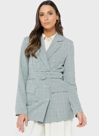 Checked Blazer 