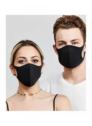 FASHION MASK | Unisex Black Face Mouth Mask Washable Reusable Cloth Masks for Men & Women | Dust Masks for Outdoor Activities Cycling Camping Gardening Travel 