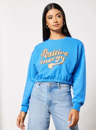 Slogan Print Sweatshirt