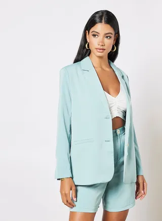 Relaxed Fit Blazer Blue 