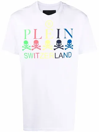Iconic Plein logo-print cotton T-shirt