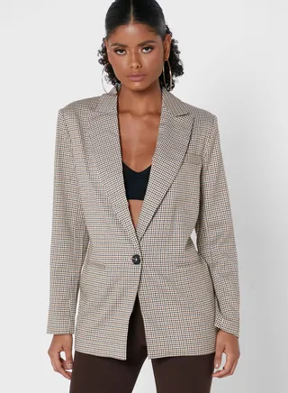 Checked Blazer 
