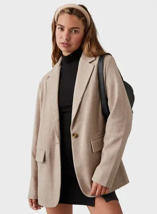 Pocket Detail Boyfriend Blazer