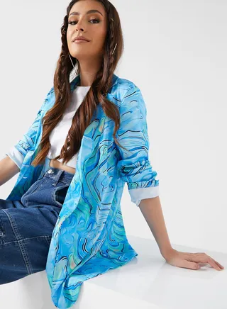 Printed Blazer 