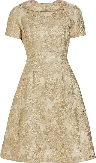 Jacquard Fit-And-Flare Minidress