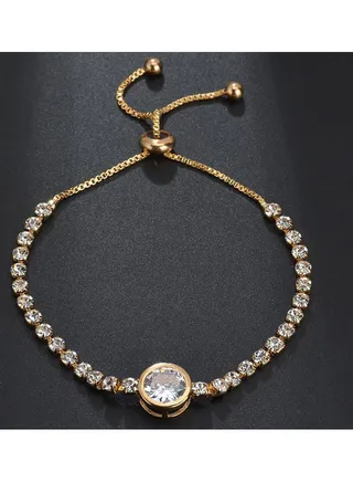 Women's Geometry Round Zircon Simple Fresh Bracelet 