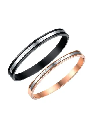 2-Piece Korean Couple Bangle Set 