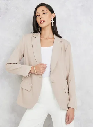 Regular Fit Single Breasted Regular Length Blazer 