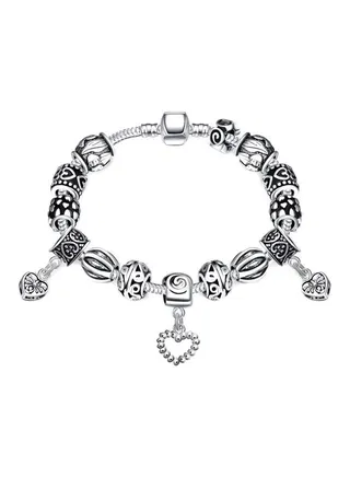 Hollow Heart Love Charm Bracelet 
