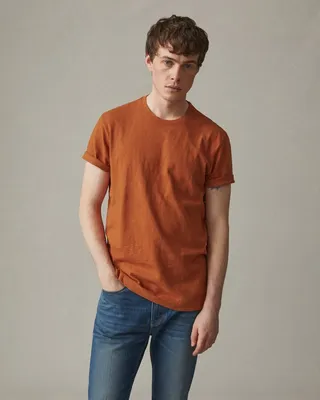 Premium Slub Crew Tee - Burnt Clay