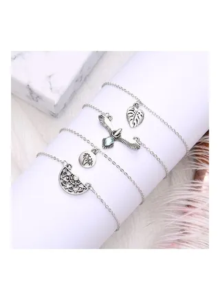 4-Piece Eagle Coconut Fashion Bracelets 