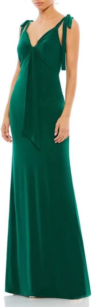 Jersey Open Back Gown