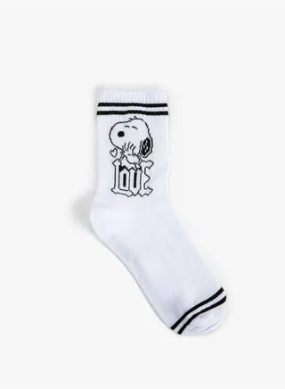 Snoopy Socks Licensed Embroidered