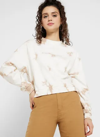 Tie Dye Knitted Sweatshirt 