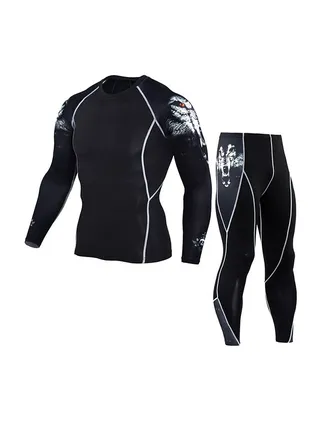 2-Piece Sports Suit Set Jade Black 