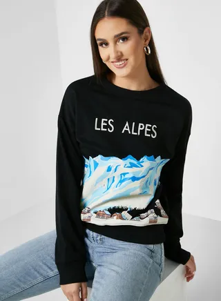 Graphic Printed Sweatshirt 