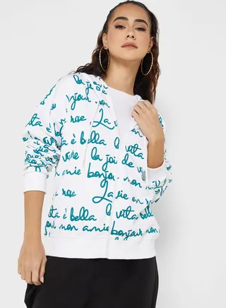 Graphic Zip Thru Hoodie 