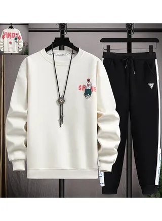 Boys Round Neck Long Sleeved Set Two-piece 