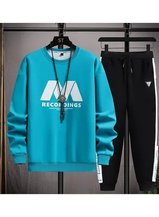 Boys Round Neck Long Sleeved Set Two-piece 