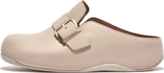 Shuv Buckle-Strap Leather Clogs