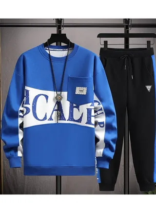 Boys Round Neck Long Sleeved Set Two-piece 