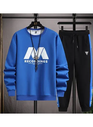 Boys Round Neck Long Sleeved Set Two-piece 