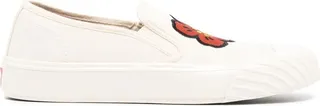 Embroidered-Logo Slip-On Sneakers