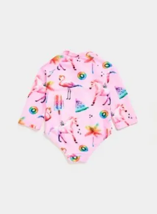 Flamingo Rashguard Swimsuit 