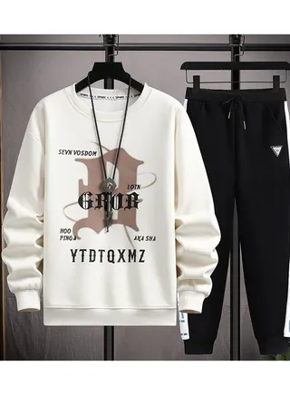 Boys Round Neck Long Sleeved Set Two-piece 