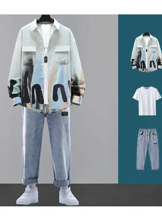 New Men's Casual Sports Set Of Three Pieces 