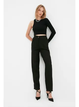 Pants - Black - Straight 