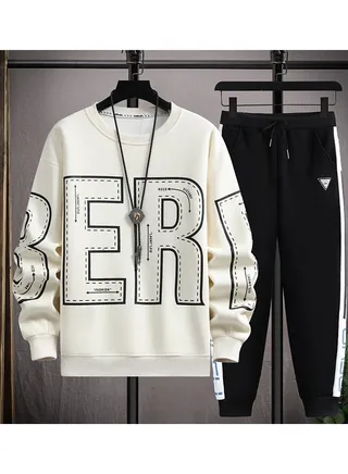 Boys Round Neck Long Sleeved Set Two-piece 