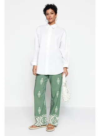 Woman Modest Pants Green 
