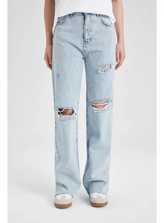 Woman 90'S Wide Leg Denim Trousers 