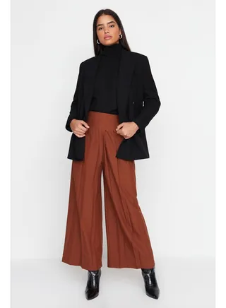 Woman Modest Pants Brown 