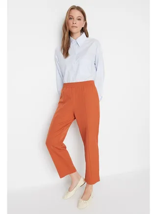 Woman Modest Pants Light Brown 