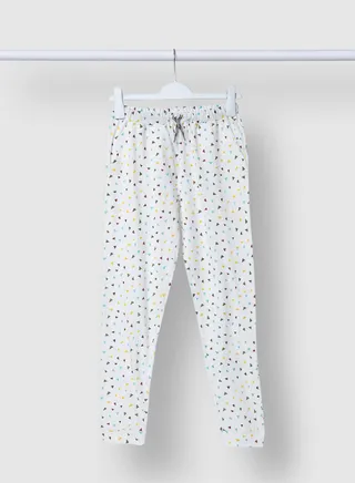 Cotton Girls Printed Jogger Multicolour 