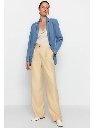 Pants - Beige - Straight 