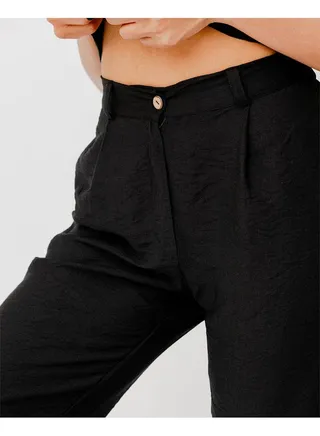 Black Linen Pants 
