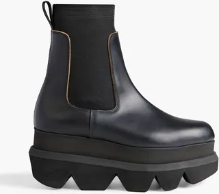 Leather platform Chelsea boots