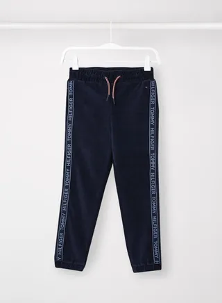 Corduroy Velour Logo Tape Joggers 