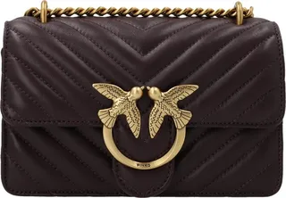 Pinko Love Mini Icon Chevron Chain Linked Shoulder Bag