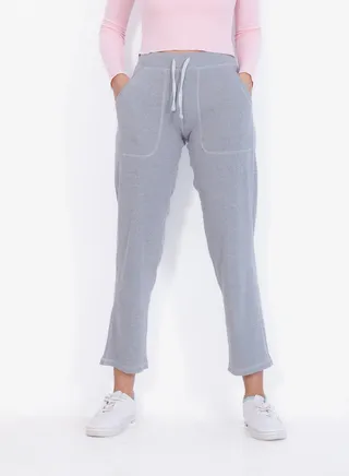 Women's cotton ribbed trousers 