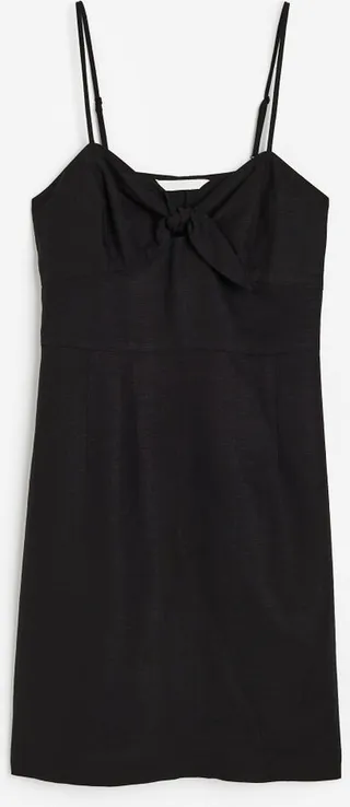 Linen-blend Dress