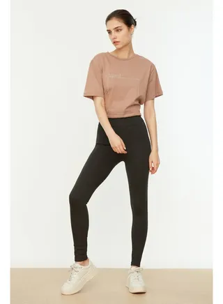 Leggings - Gray - High Waist 