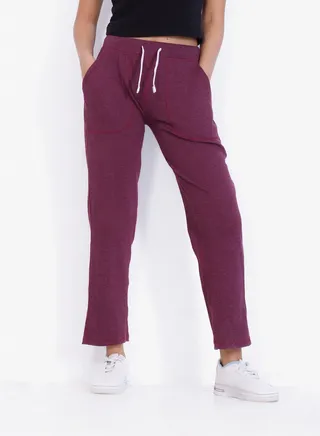 Women's cotton ribbed trousers 
